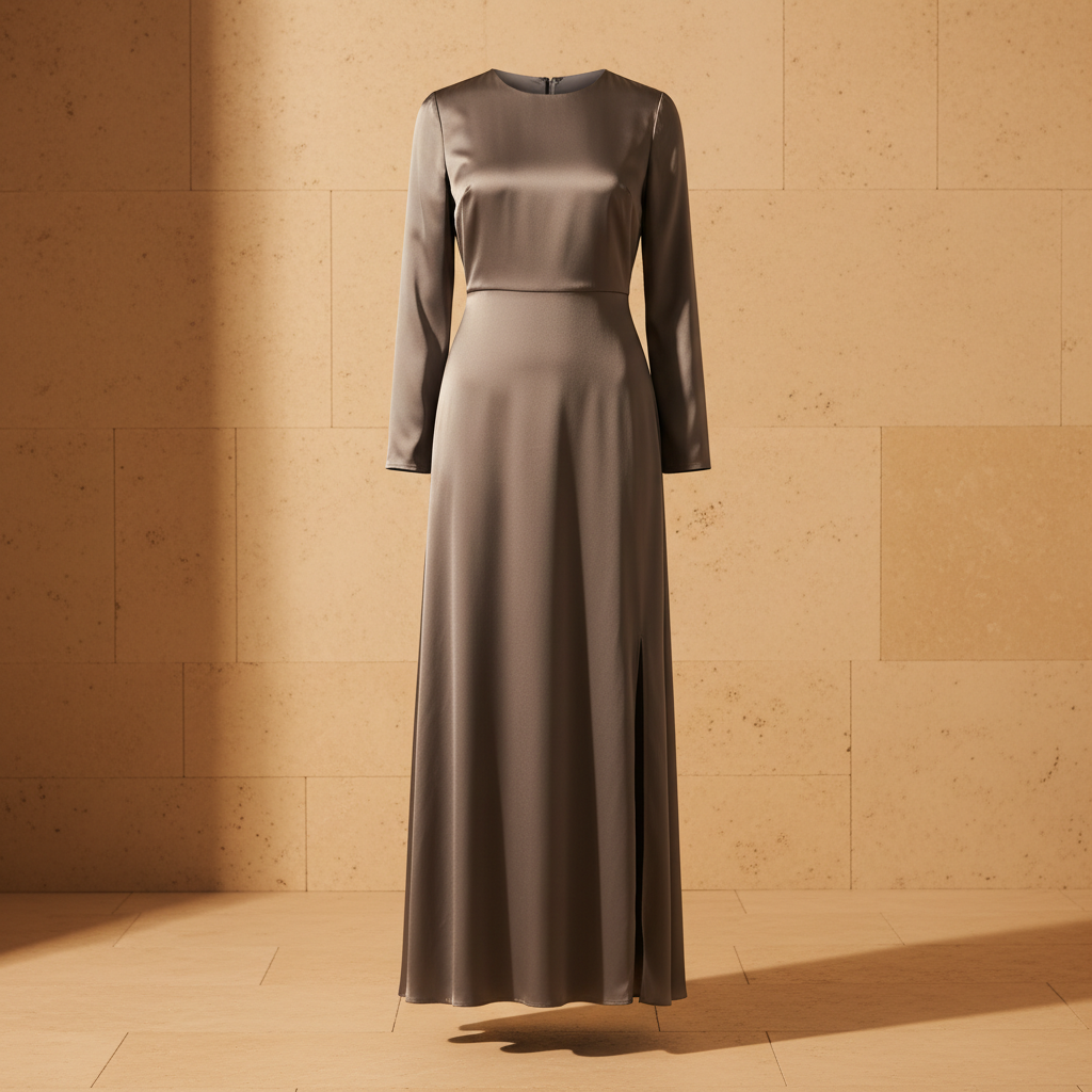 Lune Satin Column Dress
